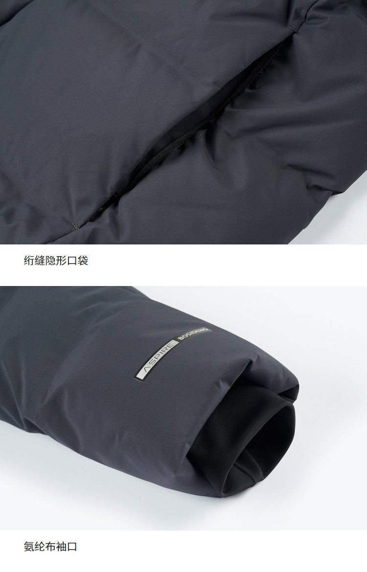 波司登 RDS认证600蓬90%绒 男士中长款羽绒服 图16