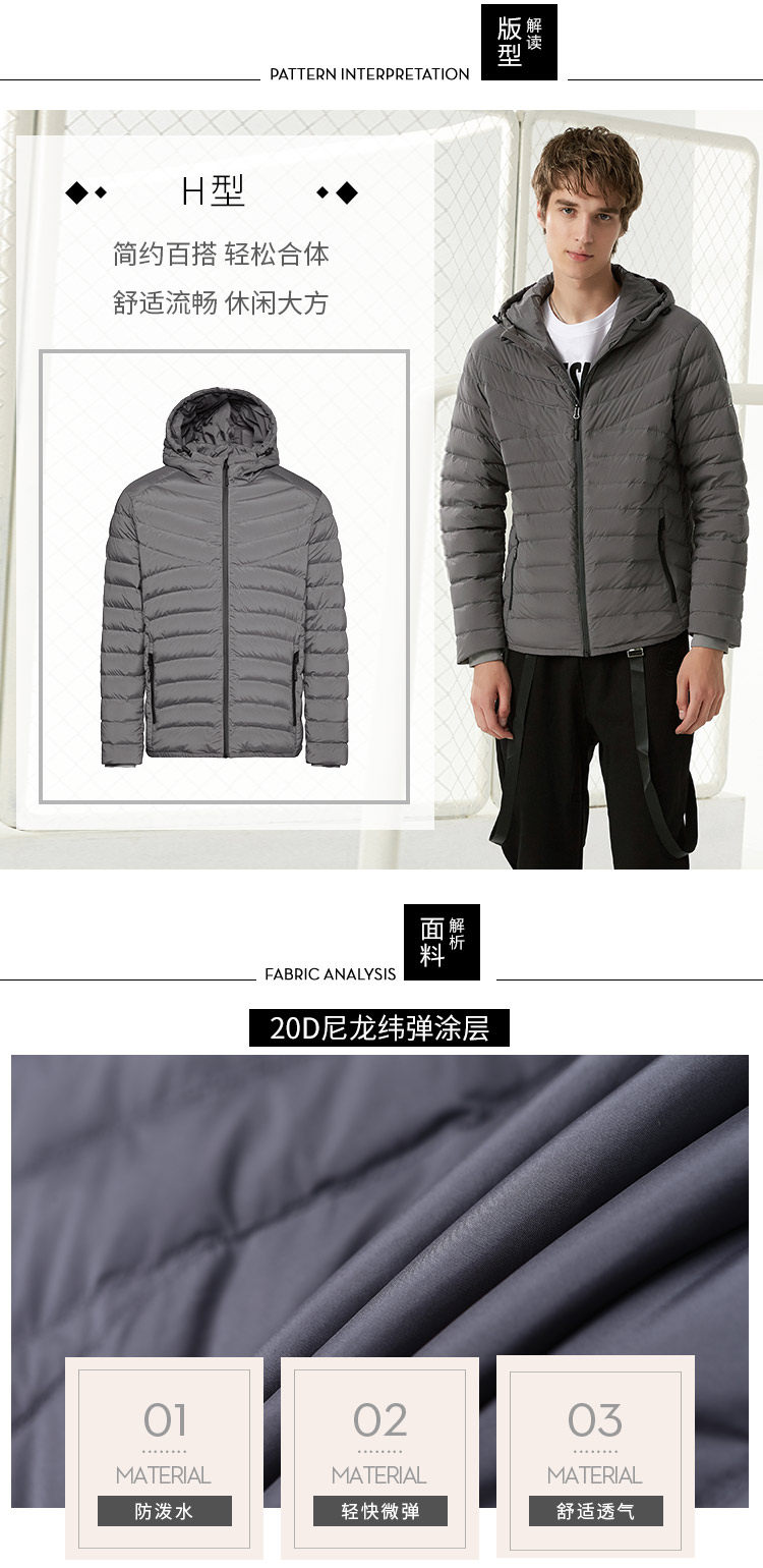 Blouson homme BOSIDENG    en Nylon - Ref 3120785 Image 9