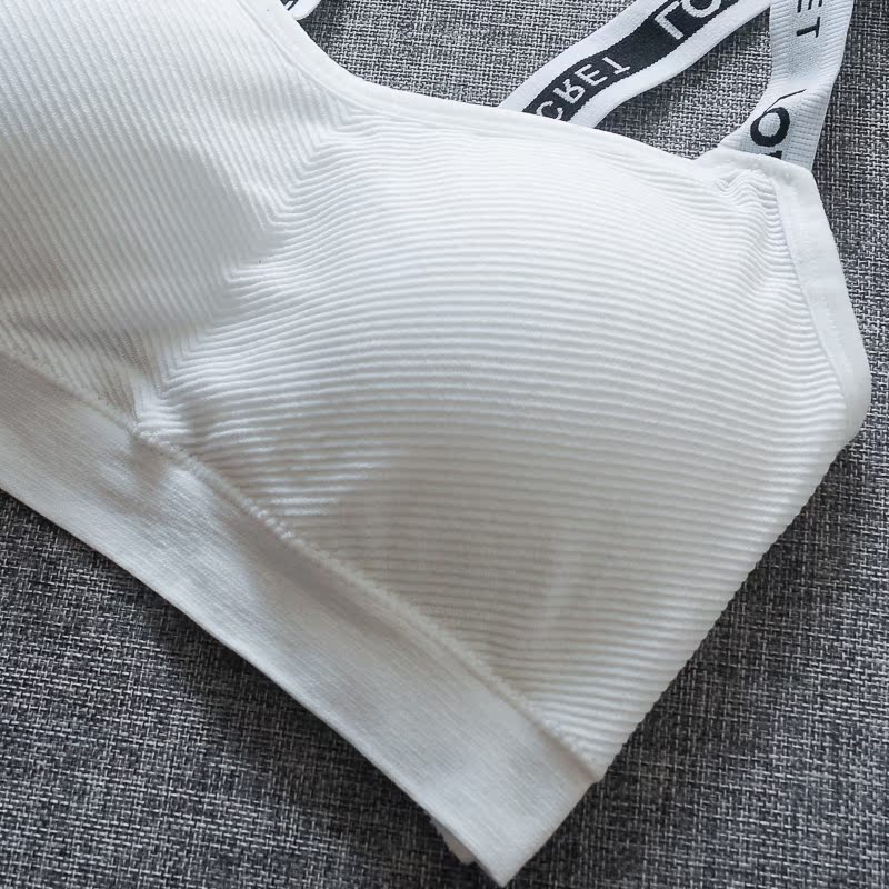 Màu đen đẹp trở lại dây đeo thư với pad ngực bọc ngực ống hàng đầu chạm đáy vest ngắn mà không có vành đồ lót bra do lot nu