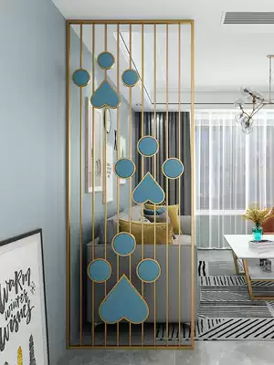 Nordic small apartment door partition Living room heart-shaped soft bag screen partition home shoe cabinet half-cut decorative screen