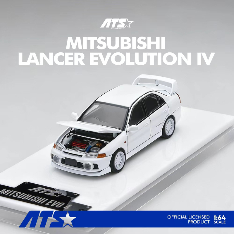 Ats 1:64 Mitsubishi Lancer Evo 4Th Generation Iv Openable Version Simulation Alloy Car Model White Ats 1:64 Mitsubishi Lancer Evo 4Th Generation Iv Openable Version Simulation Alloy Car Model White