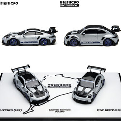 Tm/Psc 1:64 Porsche 992 Gt3 Rs Beetle Rs Nürburgring Twin Car Set Alloy Model Car