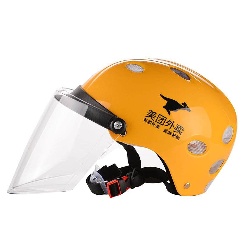 Electric bike riding helmet men and women locomotive Meituan delivery winter warm, windproof and rainproof electric vehicle helmet