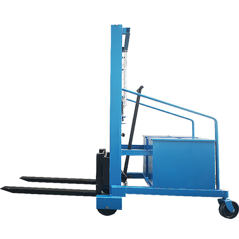 Manual forklift legless hydraulic lifting car loading and unloading pile height lifting mold counterweight small forklift 1 ton 500 kg