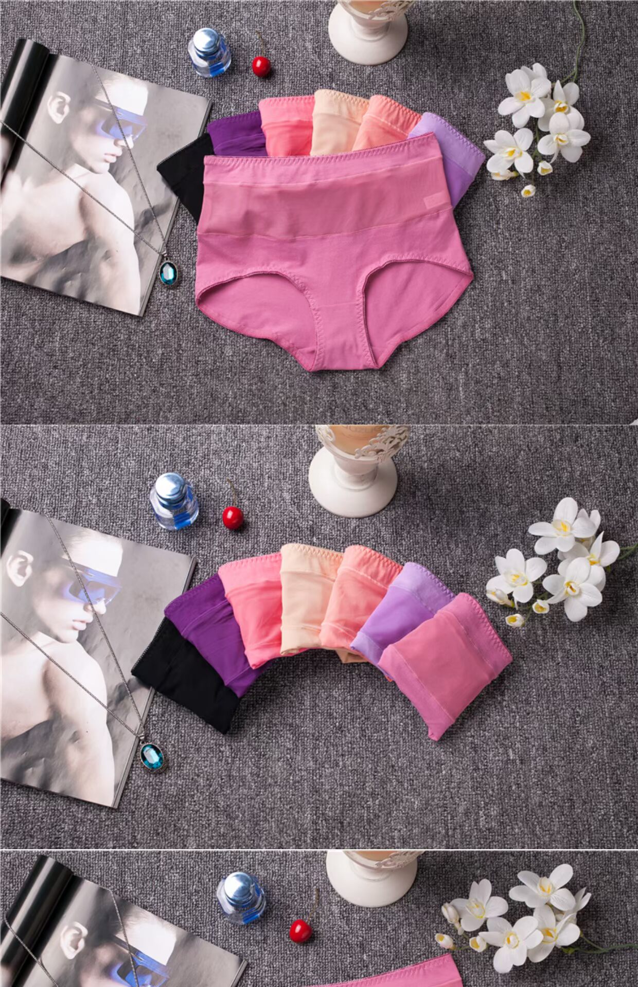 Đặc biệt hàng ngày đồ lót nữ cotton cao eo túi hông cộng với phân bón XL chất béo MM quần tam giác gợi cảm trong suốt thoáng khí sịp con voi