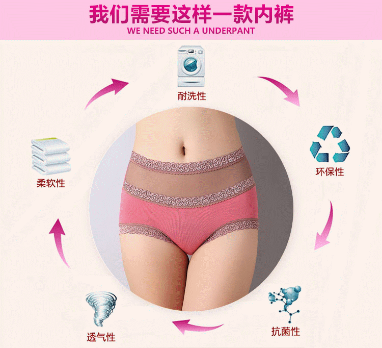 Quần lửng cạp cao gợi cảm có kích thước lớn quần lót nữ tam giác mập mạp quần liền mạch hơn cotton mềm mại quần lót nam