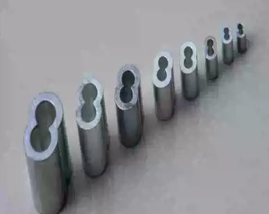 Wire rope aluminum sleeve 2-2 5-3-4-5 0 aluminum chuck 8-shaped double hole aluminum sleeve Aluminum buckle Wire rope chuck aluminum card