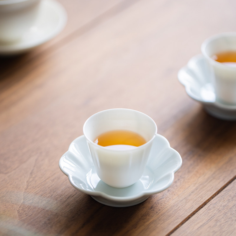 Champ Shadow green white Porcelain Tea Tocup Mat ceramic Cup cushion Gongfu Tea Tea Tea Drinking Cup insulating tea cup Toobao cushion-Taobao