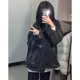 Plus size fat girl American tie-dye denim jacket women's spring and autumn style bf lazy style loose slim jacket top