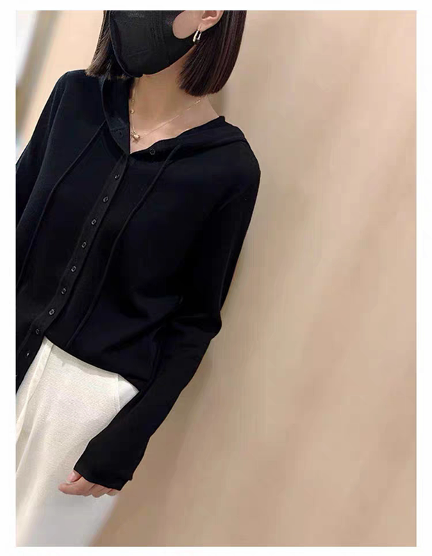 Yangzi Yarn 120S Ultra-Fine Worsted Pure Wool Hooded Cardigan Merino Wool Jacket Hoodie Top