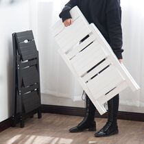  Stairs Household folding ladder stool herringbone ladder solid wood two three four step ladder chair stool flower rack indoor climbing small ladder