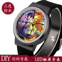 Naruto watch Naruto Sasuke write wheel eye Kakashi anime peripheral LED touch screen waterproof watch