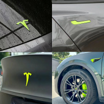 Tesla Huanxin Model3 Green Car Label modelY Pink Purple Car Sticker Door Handle Patch Decoration Accessoires