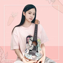 Ouyang Nana TOM Peach Blossom Heart Wood Veneer Jukrieri Rabbit 23 inch beginner female ukulele