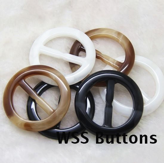 High-grade belt buttons Black brown windbreaker coat waist buckle Day buckle Round rectangular resin buckle