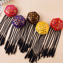 Uyghur hat dance hat hexagonal flower hat adult braided childrens ethnic hat stage performance hat