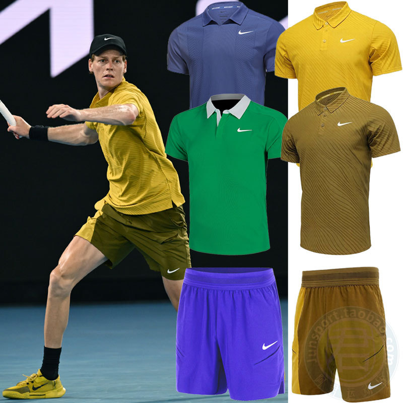 Nike Tennis Clothing for Men 2026 Sinner Australian Open Us Open Sports Lapel Short-Sleeved Shorts Fz6932Hm6753 Nike Tennis Clothing for Men 2026 Sinner Australian Open Us Open Sports Lapel Short-Sleeved Shorts Fz6932Hm6753