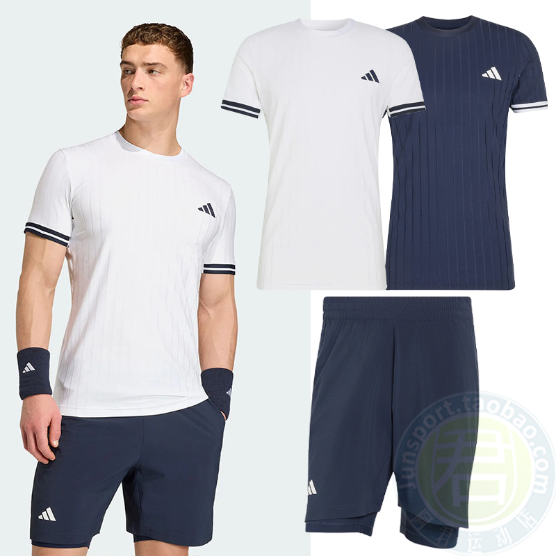 Adidas Tennis Wear for Men 2026 French Open Zverev Same Style Sports Short-Sleeved Quick-Drying Shorts Kd7599