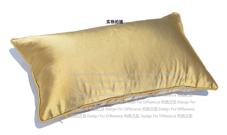 Hiện đại tối giản mới Trung Quốc gối thắt lưng Satin sọc hình chữ nhật Gối mềm Gói phòng đệm Gối thắt lưng - Trở lại đệm / Bolsters gối sofa đẹp