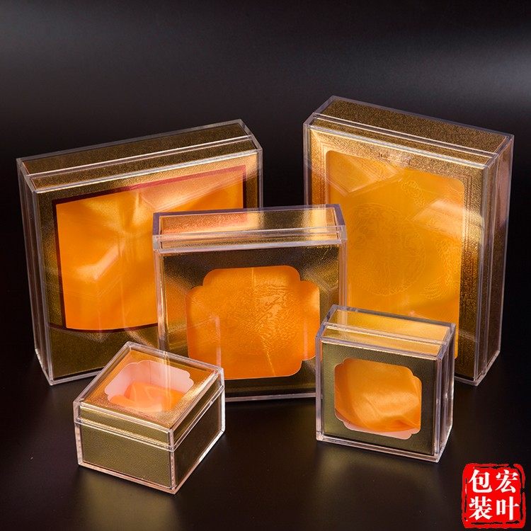 High-end universal acrylic inner box thickened plastic long square gift box transparent packaging box wholesale customization