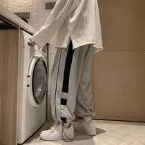 Pants Mens Spring Autumn Season Easy Sports Pants Trend Ins port Wind 100 hitch 90% sweatpants drawing rope Bunch Foot Casual Pants