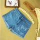 2019 quần short denim mùa hè nữ quần lọt khe nóng bỏng quần nữ size lớn ba quần bốn quần 9,9 - Cộng với kích thước quần áo