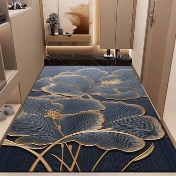 Silicone water-absorbent, quick-drying, non-slip, dust-removing entry door mat