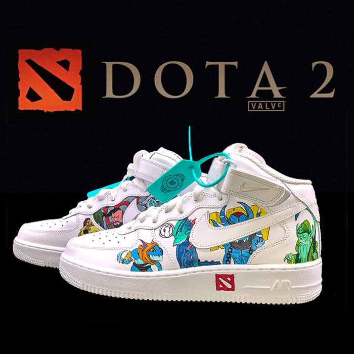 Sneakers shoes to make shoes DIY change color DOTA sneakers custom painted hand-painted sneakers graffiti Air Force One AJ1