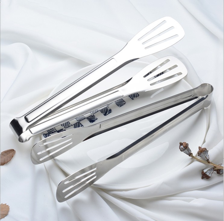 Stainless Steel Bread Clip Steak Buns Buns Clip Buffet Clip Food Clip Barbecue Nip Thickened Han Style Food Clip