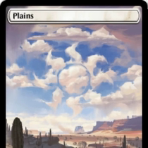 Magic: The Gathering Light and Thunder Station OTJ Plains Large Painting Land Simplified Chinese English Flat Card Basic Land