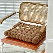 Thickened Plush Cushion Biscuit Chair Cushion Office Cute Cushion Tatami Seat Cushion Round Dining Chair Cushion Rectangular