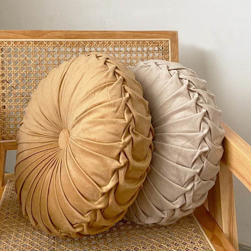 Light Extravaganza Solid Round Day Style Living Room Floor Cushions Soft Velvety Home Floating Window Tatami Mat