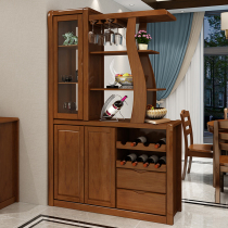 Chinese-style partition cabinet solid wood entrance hall cabinet modern simple porch cabinet wine cabinet double-sided screen door Hall Cabinet shoe cabinet