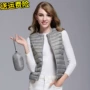 Không có cổ áo mới xuống vest nữ mùa thu đông ngắn thon gọn phiên bản Hàn Quốc mặc áo khoác vest 2018 áo măng tô nữ