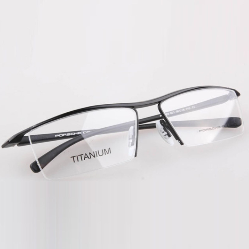 Baoshijie 8189 retro plate ultra-light trendy men's pure titanium myopia eye frame eyebrow wire frame Titanium alloy eyeglass frame