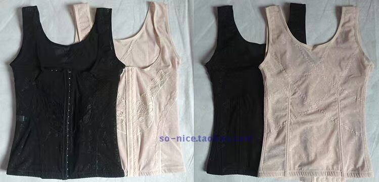 Corset 6 hàng khóa bụng áo eo chất béo mm kích thước lớn nữ đồ lót sau sinh mùa xuân và mùa hè ren giảm béo vest quần lót đẹp