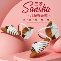 Sansha/Новые летние туфли для латинских танцев для девочек, танцевальная обувь на высоком каблуке с мягкой подошвой, обувь для тренировок для девочек, обувь для бальных танцев