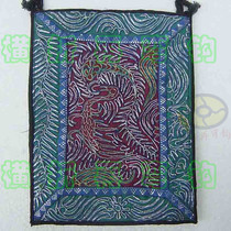 Saliva pocket plate gold embroidery pile embroidery and Miao embroidery collection old embroidery pieces handmade old embroidery cross-stitch clothing accessories