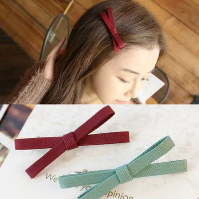 Kẹp tóc Hàn Quốc, Nơ, Vải, Một chữ, Kẹp tóc có răng, Kẹp bên, Kẹp trên cùng, Phụ kiện tóc kẹp Liu Liuhai - Phụ kiện tóc
