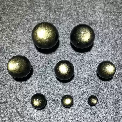 Natural Gold Yao Stone Cat's eye Double gold eye bracelet Single hand string loose beads Cat's eye Black Yao Stone Crystal multi-treasure single bead