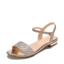 Giày dép đế xuồng 2018 hè mới lady ngọt ngào rỗng bạc gót thấp thời trang giản dị giày crocs nữ Sandal