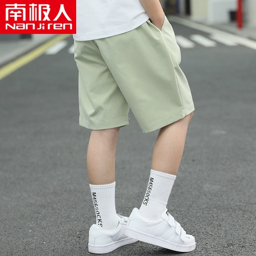 Шорты для мальчиков, тонкие шелковые детские штаны, быстросохнущая летняя одежда, в западном стиле, подходит для подростков