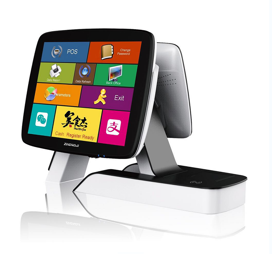 ZHONGJI China Skill A7 Cashier Cashier Dual -screen Touch Cover Macrobe Export Quality Model