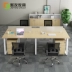Bàn nhân viên nội thất văn phòng đơn giản hiện đại 4/6 người bàn nhân viên bàn máy tính và ghế kết hợp boong Nội thất văn phòng