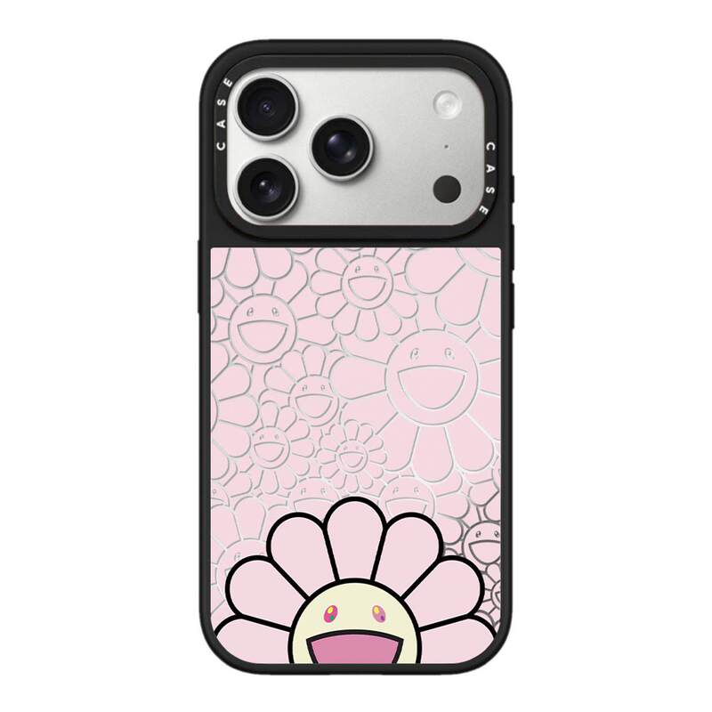 Casetify X Takashi Murakami Pink Sunflower iPhone 17 Pro Max Case Compatible with iPhone 16 Pro Magnetic 15 Plus Cartoon 17 Air Cute 14 Couple 13 Anti-Drop Protective Case for Women