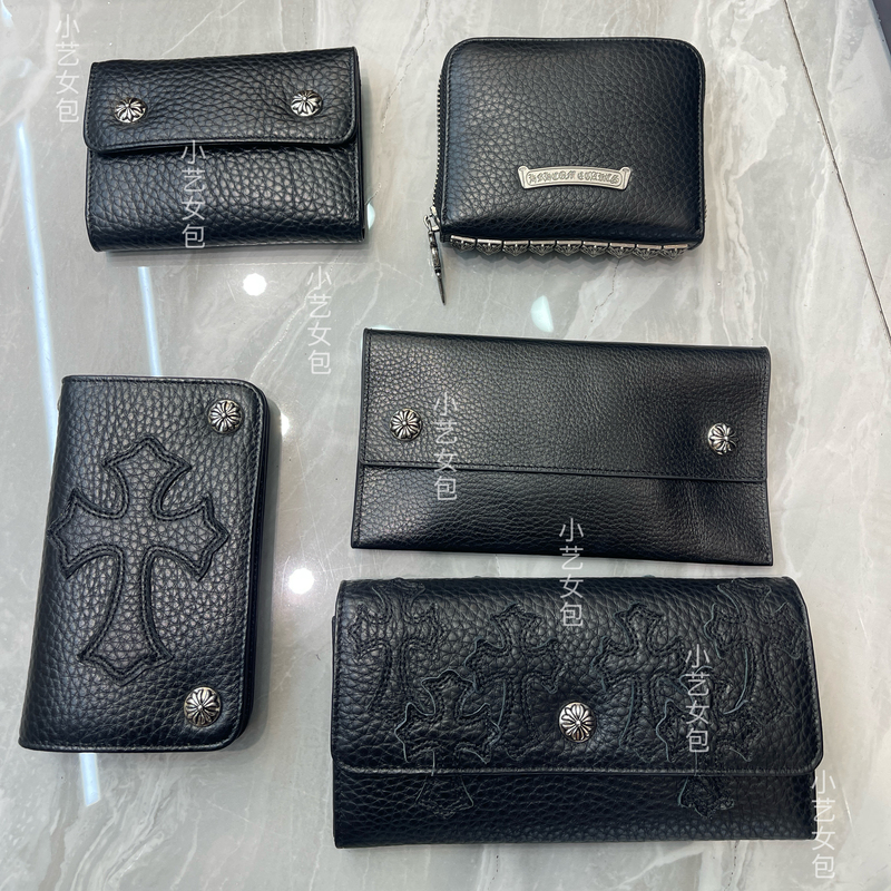 Cross-Shaped Genuine Leather Long Card Holder Coin Purse Storage Bag 2025 New Mini Wallet Trendy Key Case