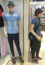 Plastic men and women model full body model props wedding clothing cabinet model send wig to send base window