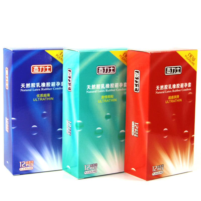 Jellix condom Jellix condom thin oil volume large passion particles high-quality thin 12-pack set