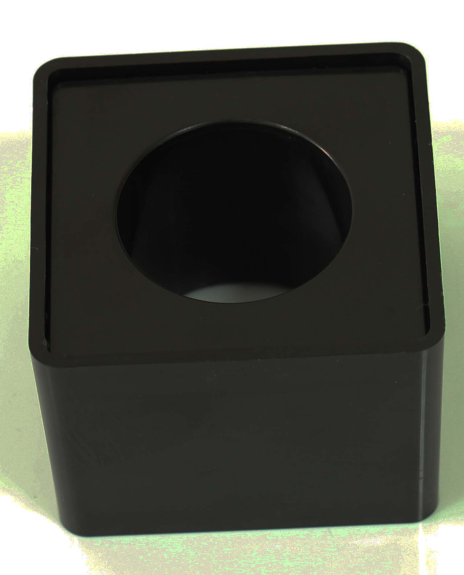 Manufacturer direct sales black square ABS material covering microphone desk mark TV to identify microphone desk mark