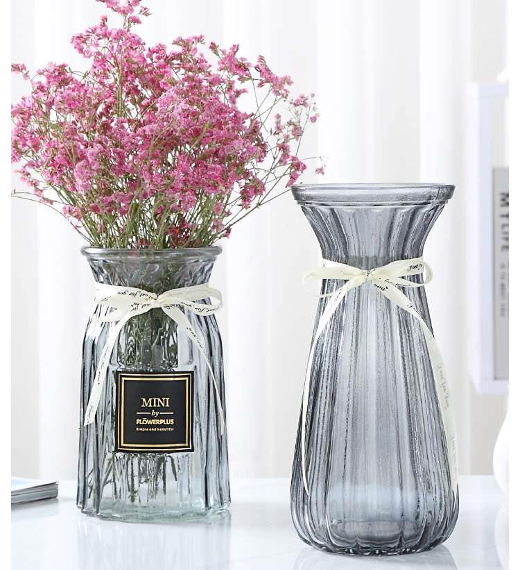 Hoa giả trang trí hoa thủy tinh retro trang trí phòng khách cắm hoa hoa tròn hồng hướng dương nhà hàng bàn - Vase / Bồn hoa & Kệ chậu nhựa treo tường